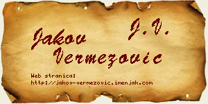 Jakov Vermezović vizit kartica